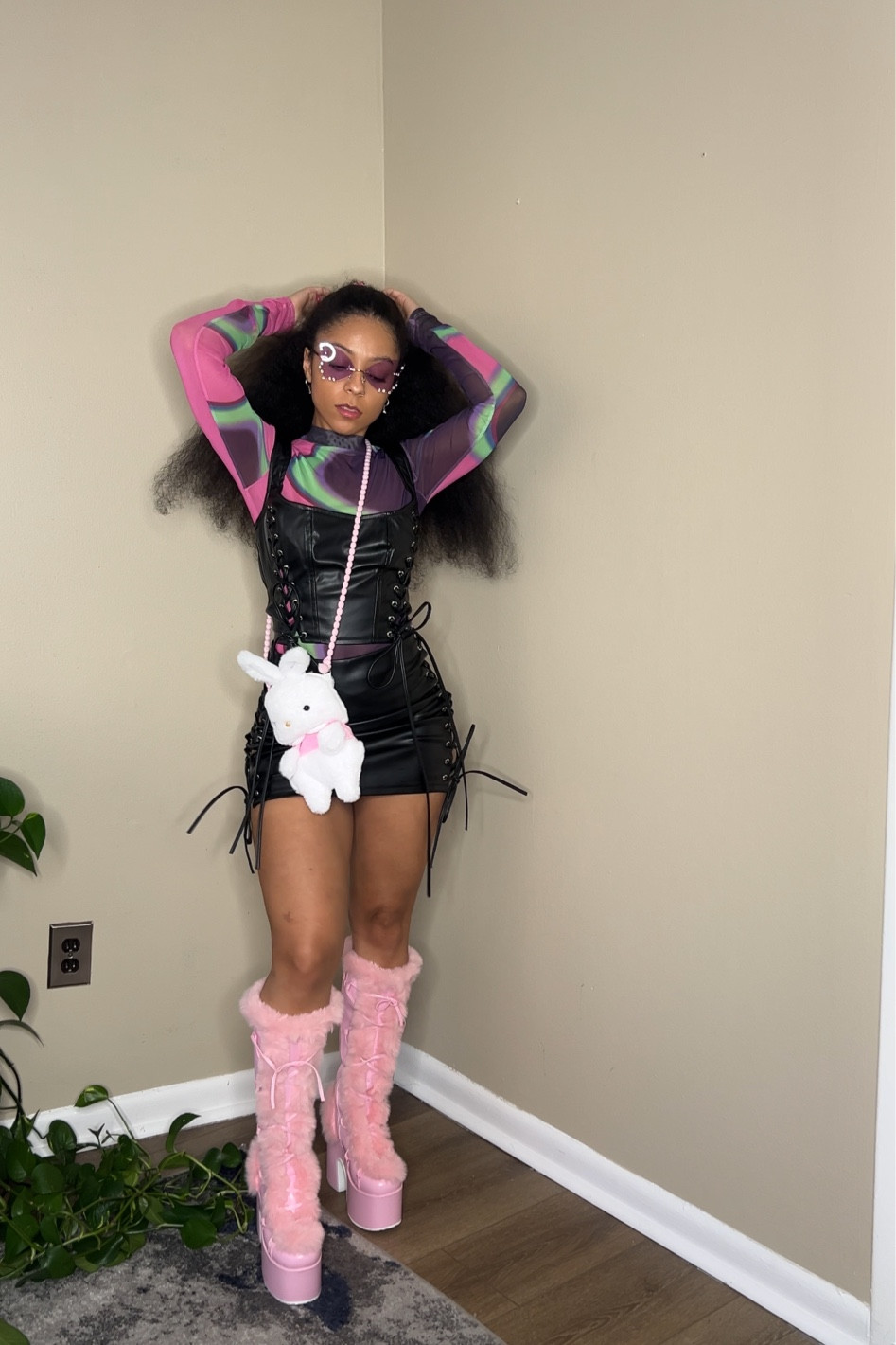 Mesh top: size S; Leather corset top and skirt: XS; Boots: Size 6

#LTKshoecrush #LTKbeauty #LTKstyletip