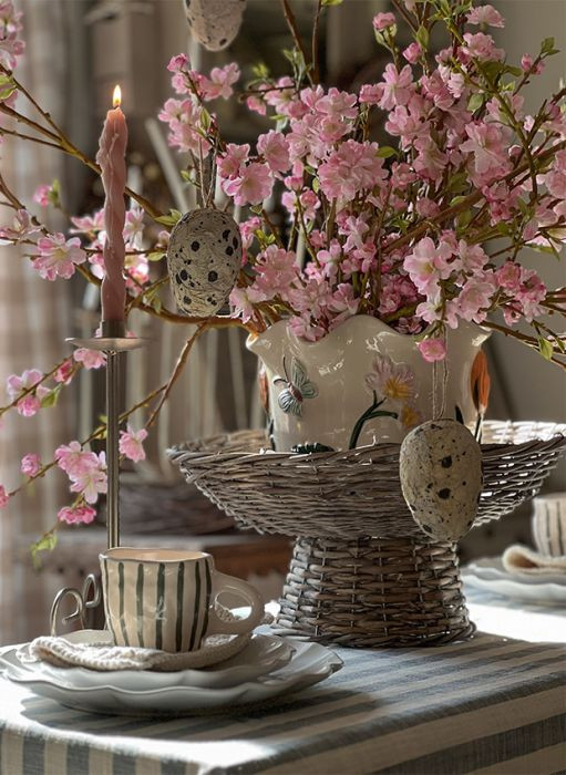 Decorative Blooming Cherry Branch Set of 3 | Antique Farm House