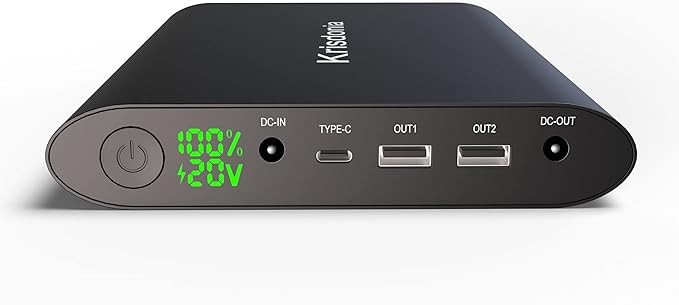 Krisdonia 50000mAh Laptop Power Bank 5/9/12/16/19/20V Portable Laptop Battery Charger with QC3.0 ... | Amazon (US)