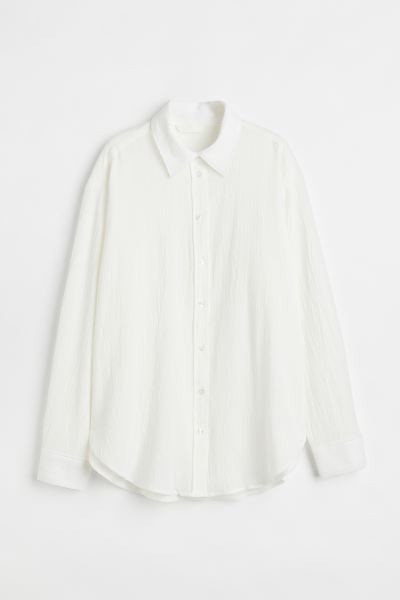 Crinkled Cotton Shirt | H&M (US + CA)