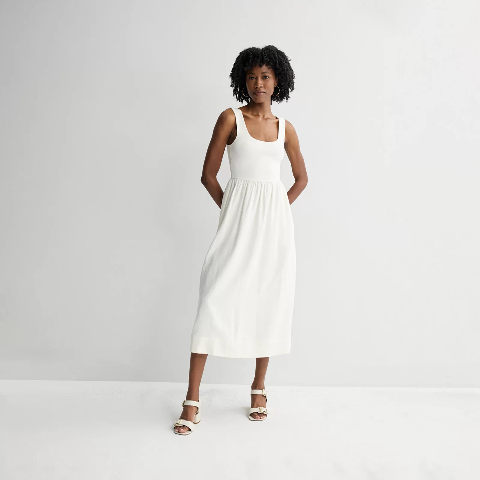 Juniors' SO\u00ae Knit & Linen Midi Dress | Kohl's