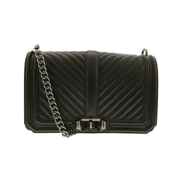 Rebecca Minkoff Women's Quilted Love Crossbody Leather Cross Body Bag - Black - Walmart.com | Walmart (US)
