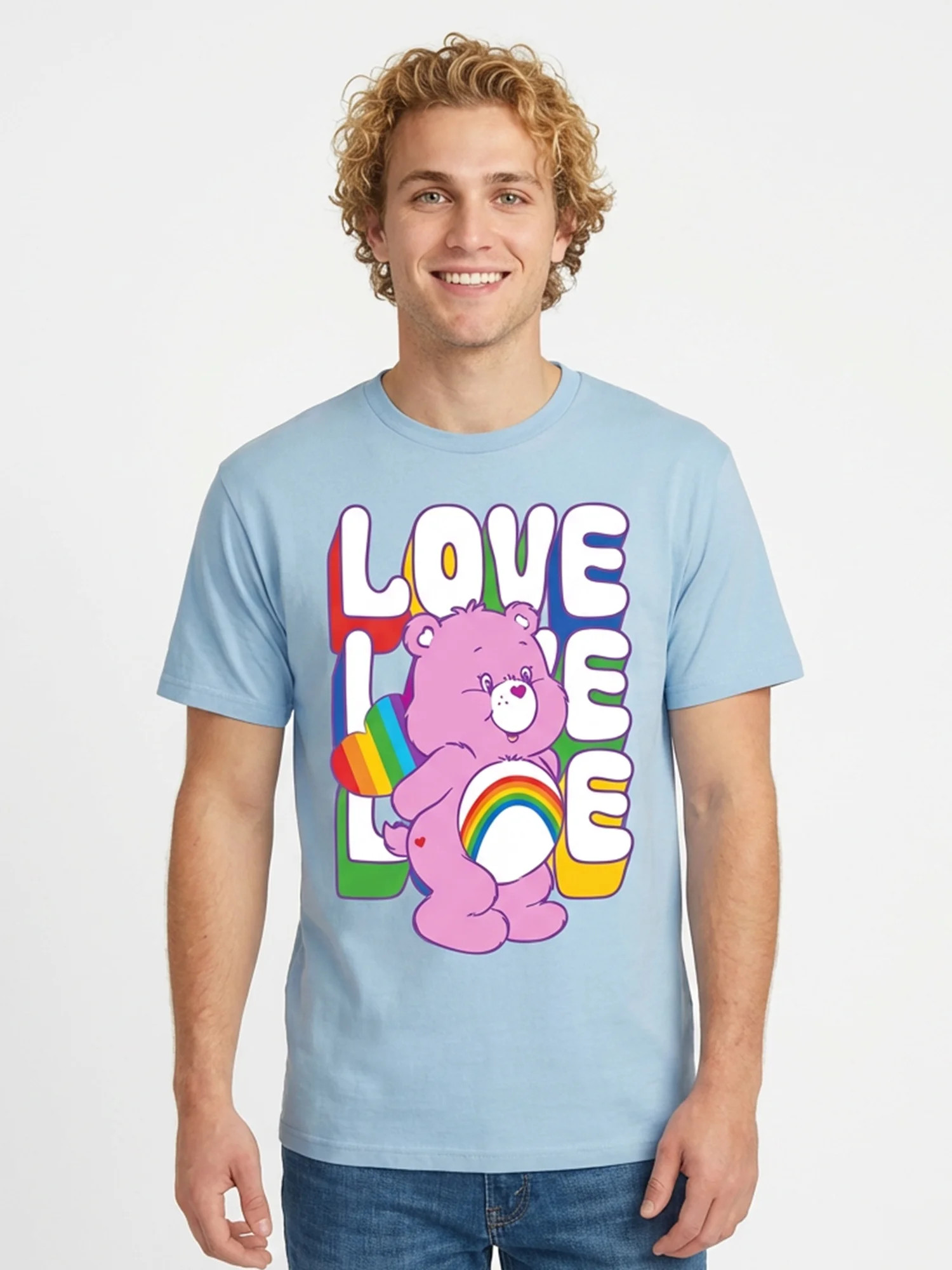 Care Bears, Men's & Big Men's Pride Graphic Tee, Love, Sizes S-3XL - Walmart.com | Walmart (US)