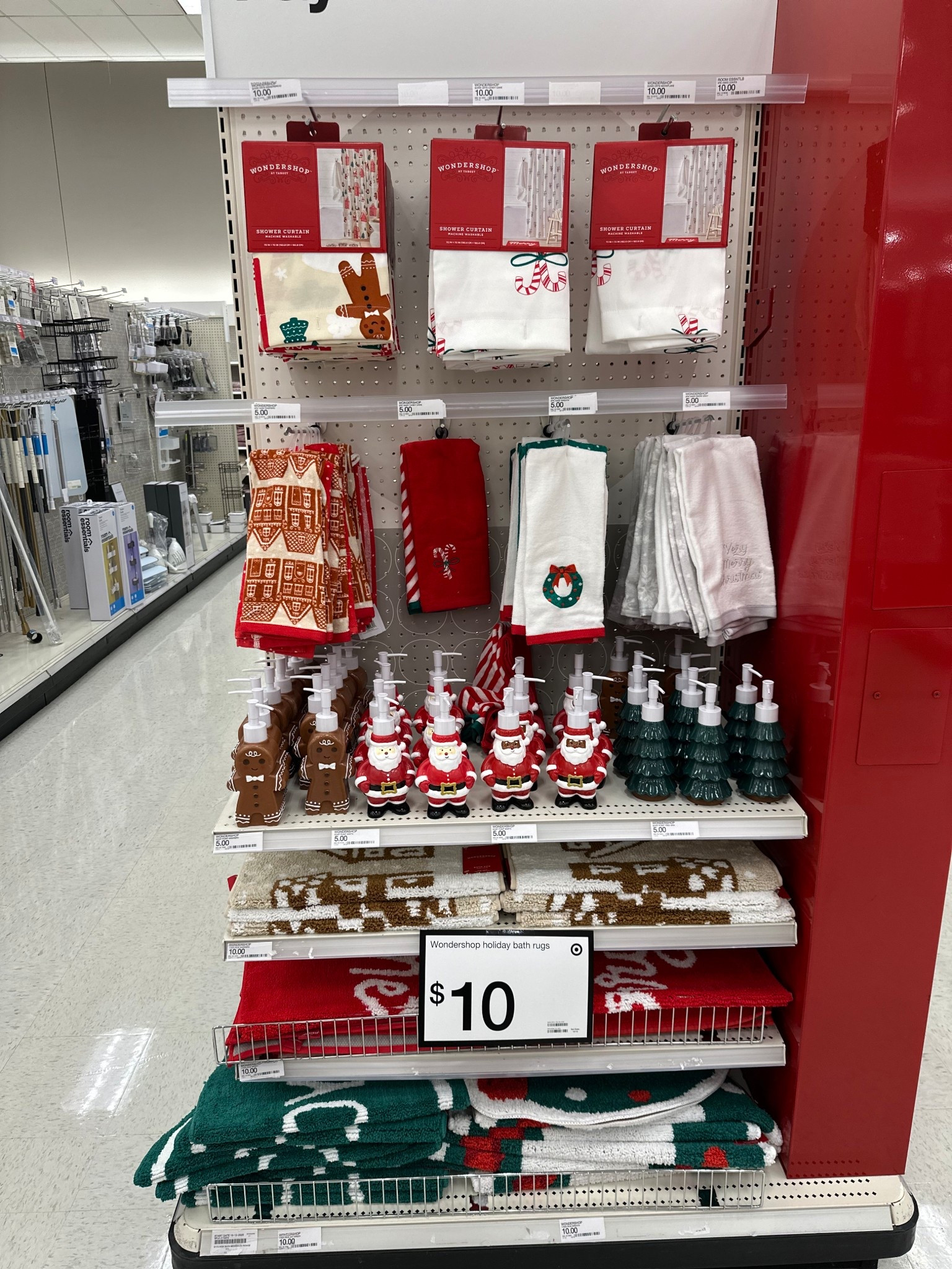 Cutest $5-$10 Christmas bathroom must haves just launched!!🥹🎄
1) $5 soap dispensers 
2) $10 shower curtains 
3) $5 hand towels  
4) $10 bath mats 

#LTKStyleTip #LTKHoliday #LTKSeasonal