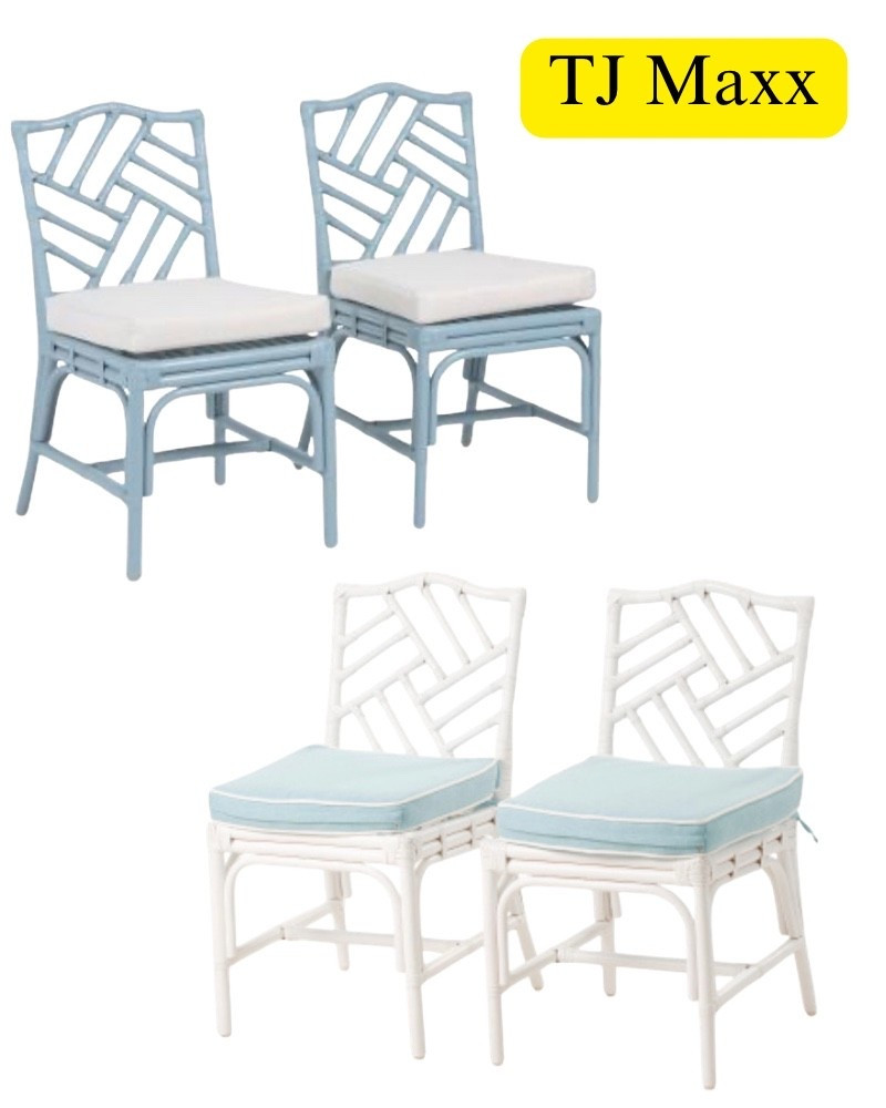 Chippendale chairs on sale at TJ Maxx, white, blue, French, modern, coastal, dining room, kitchen.

#LTKHome #LTKSaleAlert