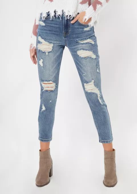 Medium Wash Vintage High Waist Mom Jeans | rue21