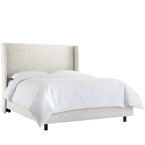 Skyline Upholstered Wingback King Bed in White - Walmart.com | Walmart (US)
