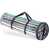 Hearth & Harbor Wrapping Paper Storage Container - Clear Wrapping Paper Holder Fits Up To 14 Rolls o | Amazon (US)