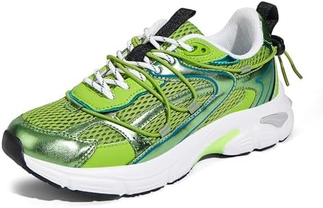LUCKY STEP Women's Fashion Walking Shoes Running Platform Mesh Casual Sport Gym Work Adjustable L... | Amazon (US)