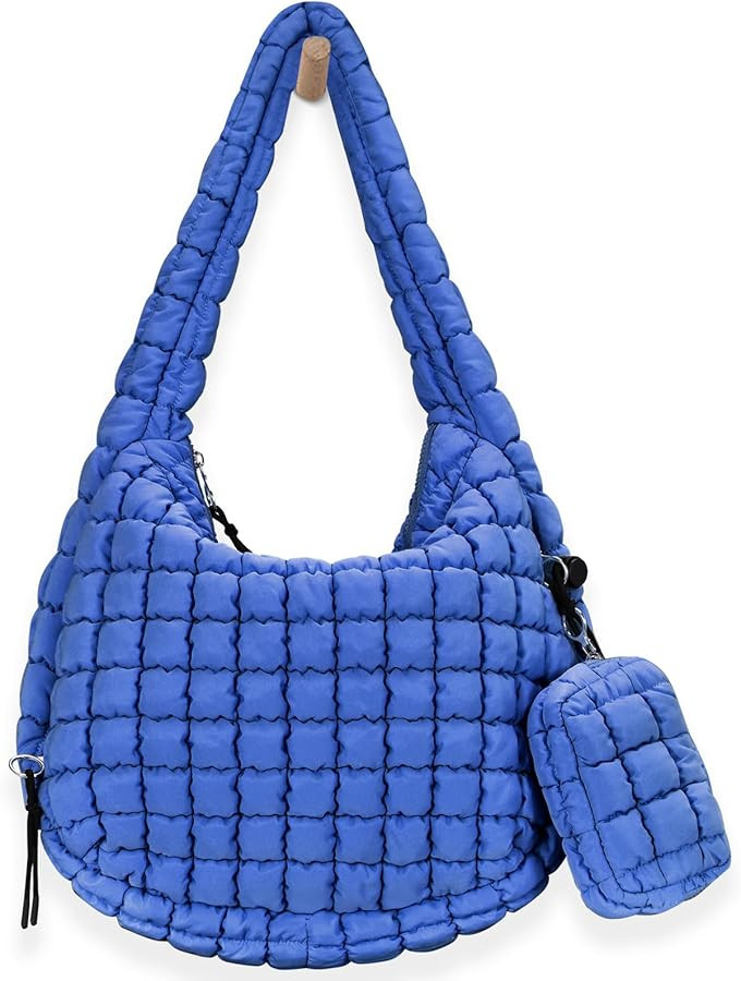 Puffer Tote Bag for Women Large Quilted Puffy Lightweight Carryall Crossbody Tote Bag for Women | Amazon (US)