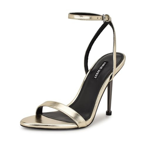 Nine West Women's Reina Heeled Sandal, Light Gold 714, 9.5 | Amazon (US)