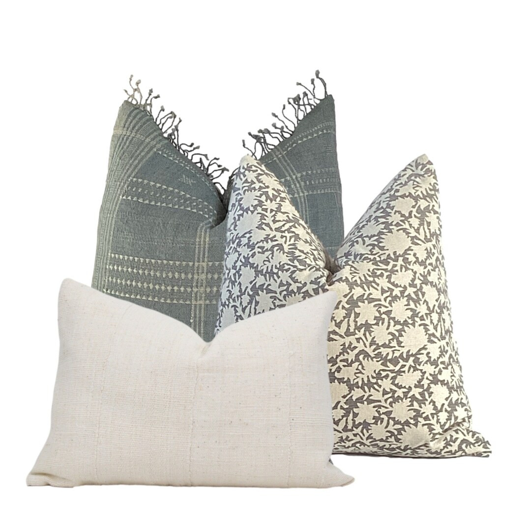 Pillow Combination 252 Grey Indian Wool Pillow Cover Grey - Etsy | Etsy (US)