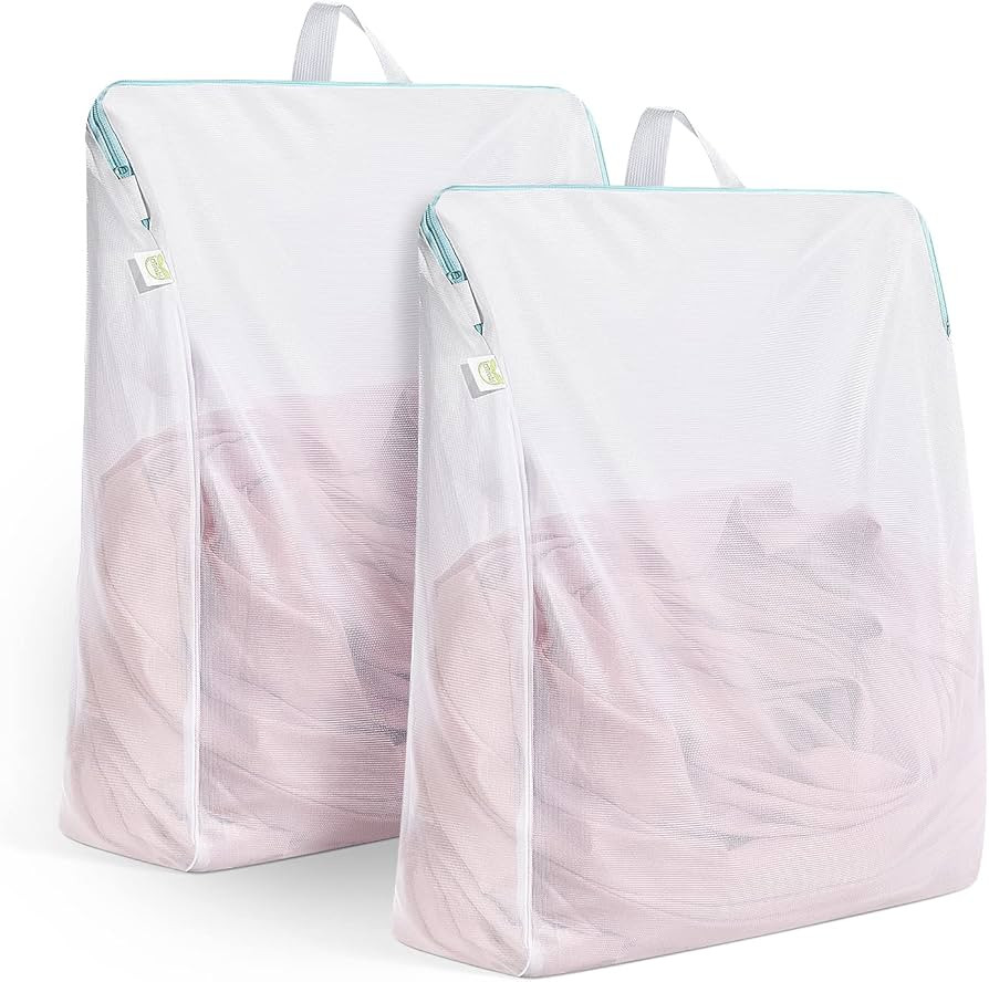 OTraki 2 Pack Mesh Laundry Bag 16x20 inch Wash Bag for Delicates Washing Machine Mesh Bags with Z... | Amazon (US)