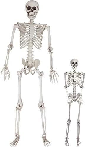 Halloween Life Size Skeleton Value 2 Pack - Adult (5' 4") and Child (3') Decorations w Bending Jo... | Amazon (US)