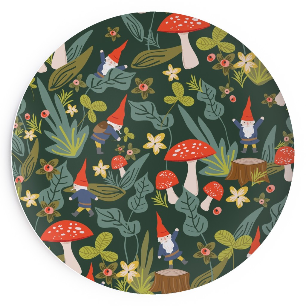 Woodland Gnomes - Green Salad Plate | Shutterfly