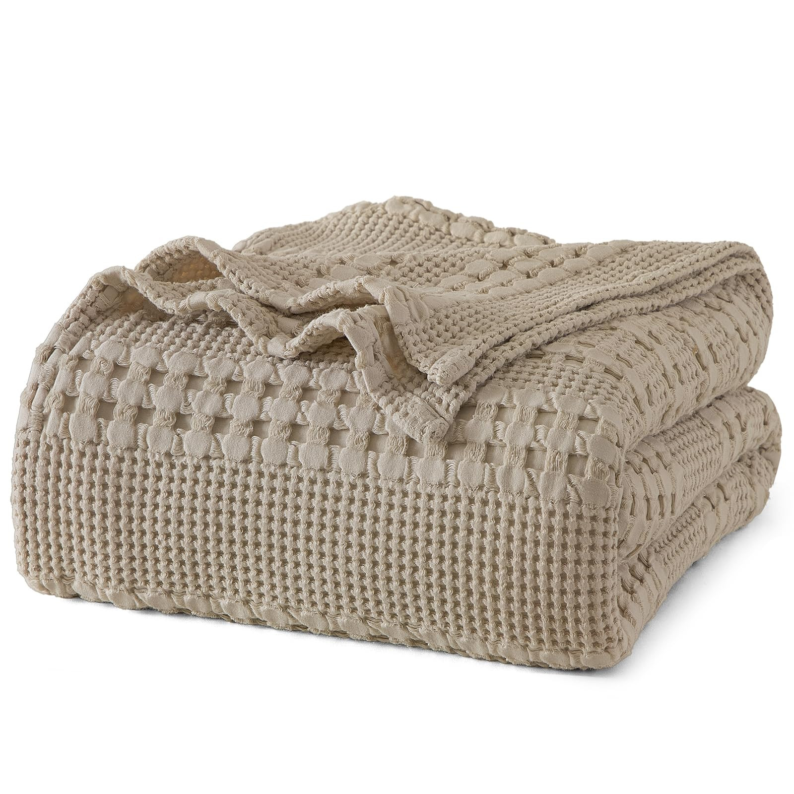 PHF 100% Cotton Waffle Weave Blanket Queen Size, Soft Lightweight Breathable Cozy Summer Blankets... | Amazon (US)
