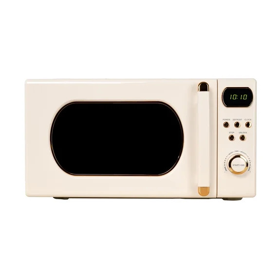 Mainstays 0.7 Cu ft Retro Countertop Microwave Oven , 700 Watts, Vanilla Dream, New | Walmart (US)