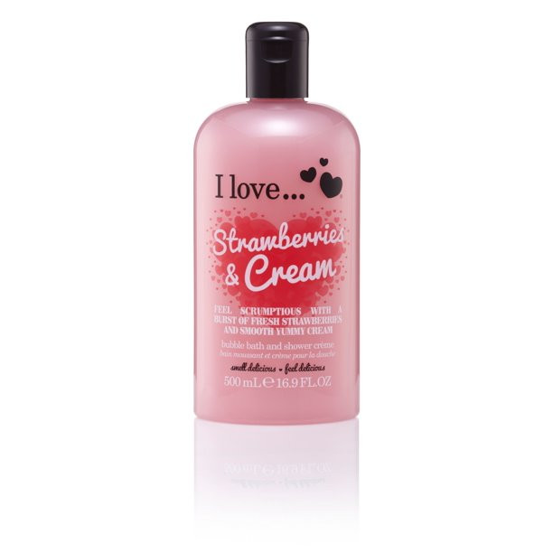 I Love Bubble Bath & Shower Gel, Strawberries & Cream, 16.9 Fl Oz - Walmart.com | Walmart (US)