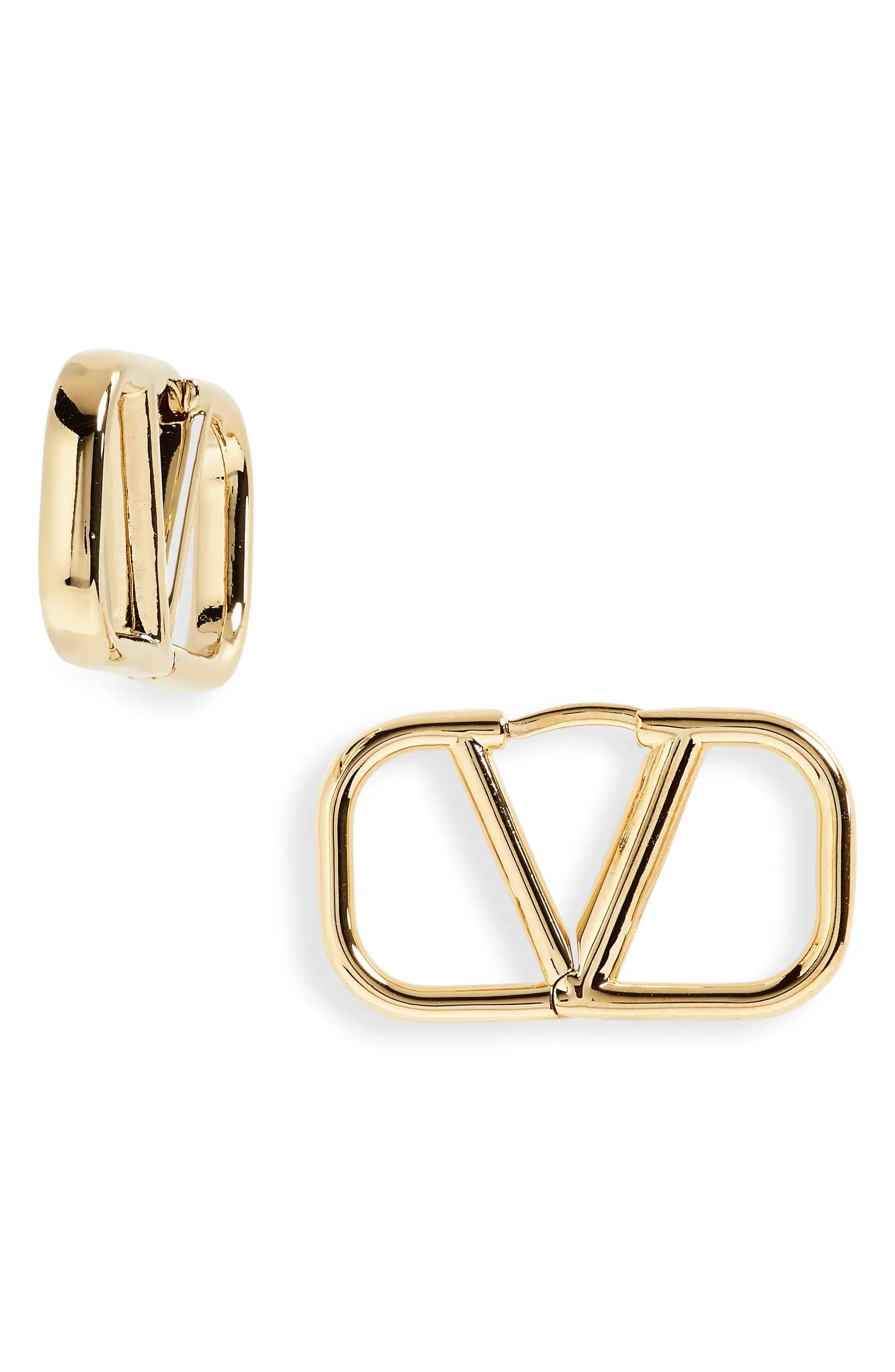 Valentino Garavani VLOGO Huggie Hoop Earrings | Nordstrom | Nordstrom