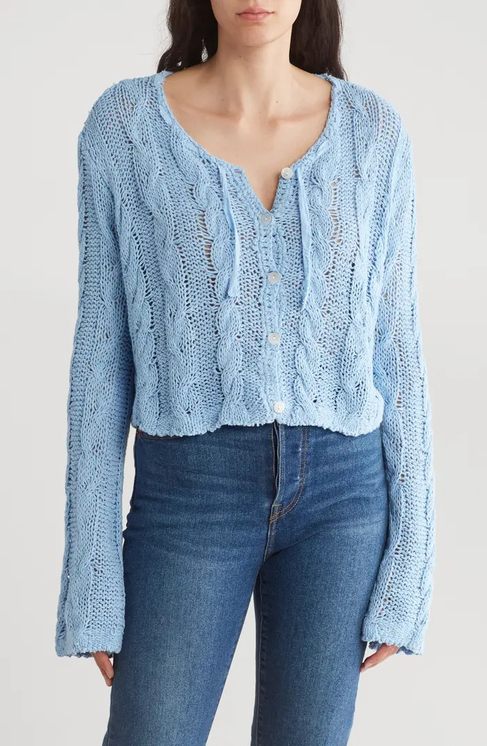Free People Robyn Cotton Blend Crop Cardigan | Nordstromrack | Nordstrom Rack