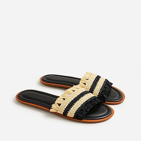 Sorrento woven sandals with raffia fringe | J. Crew US