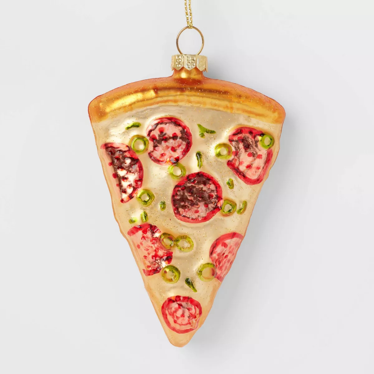 Glass Pepperoni Pizza Slice Christmas Tree Ornament - Wondershop™ | Target
