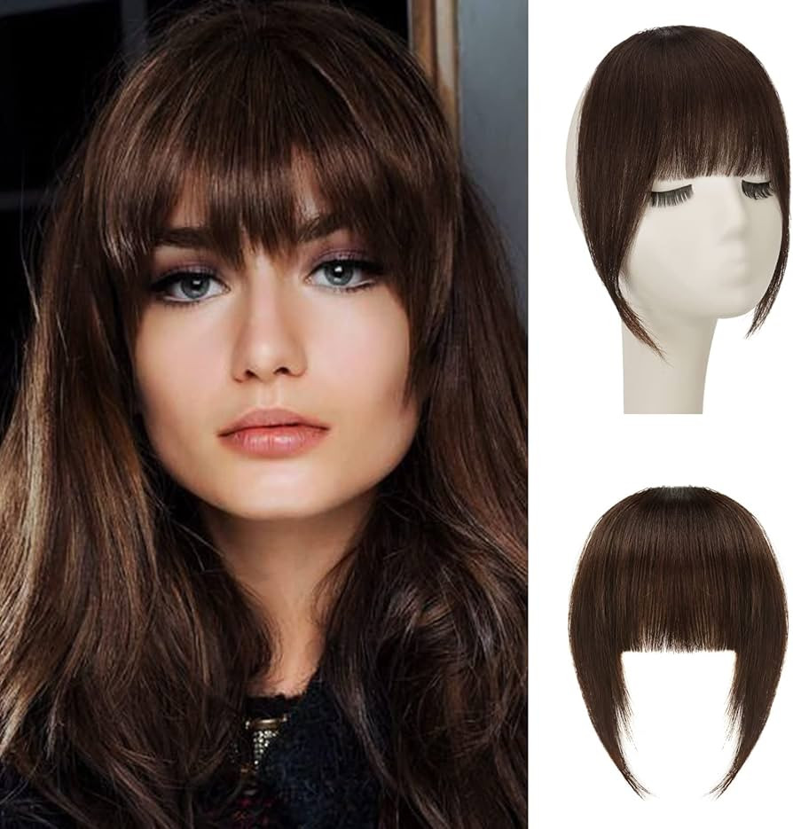 Sofeiyan Flequillo Francés Postizo Pelo Natural Clip 100% Humano Cabello Remy Hair Limpio Pieza ... | Amazon (ES)