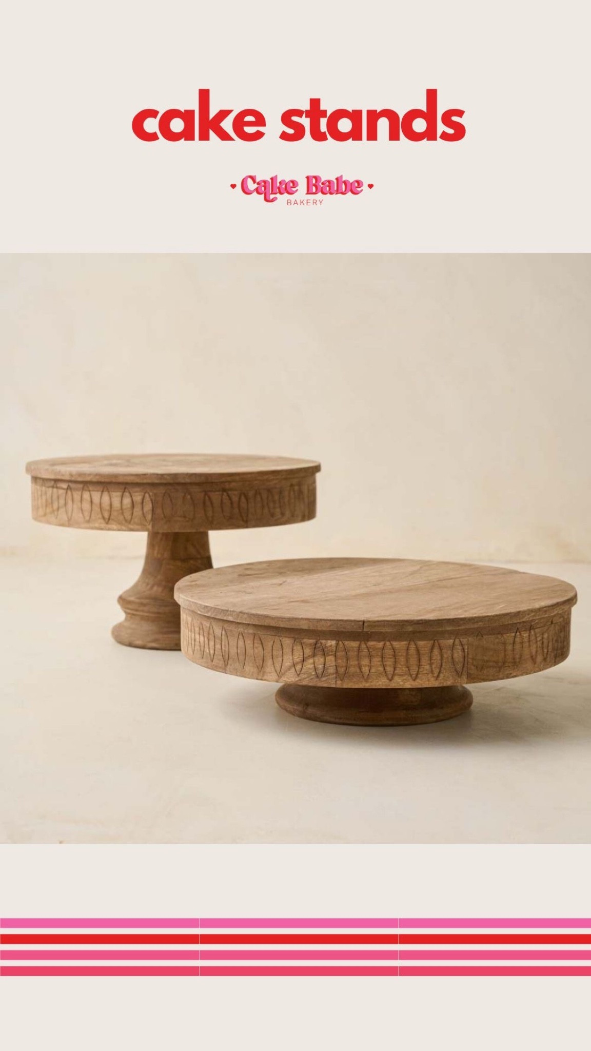 Beautiful wood cake stand!! 
