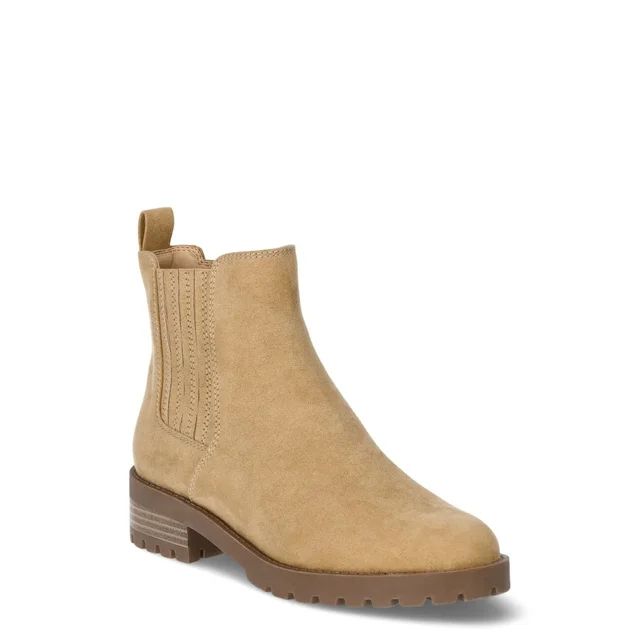 Time and Tru Women's Lug Chelsea Boots, Wide Width Available | Walmart (US)