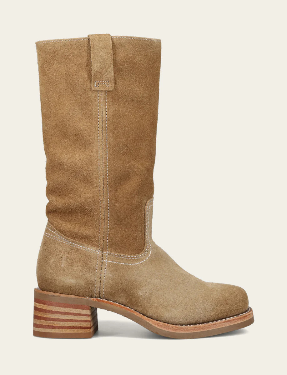 Women's Tan Buck Campus 12R Boots | The Frye Company | FRYE