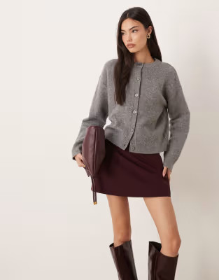 ASOS DESIGN mini skirt with pockets in plum | ASOS (Global)