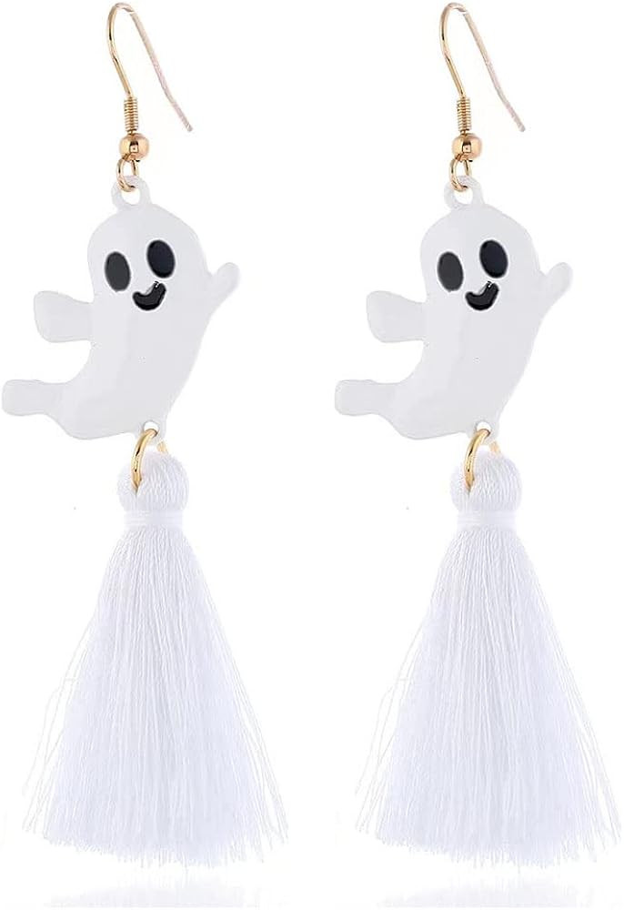 Punk Retro Pumpkin Bat Ghost Party Dangle Drop Earrings Creative Handmade Gothic Tassel Drop Earr... | Amazon (US)