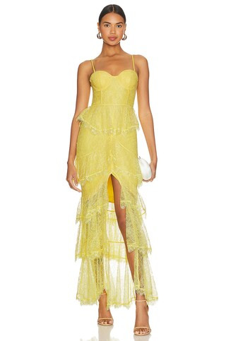 Zelda Fitz Gown in Lemon Yellow | Revolve Clothing (Global)