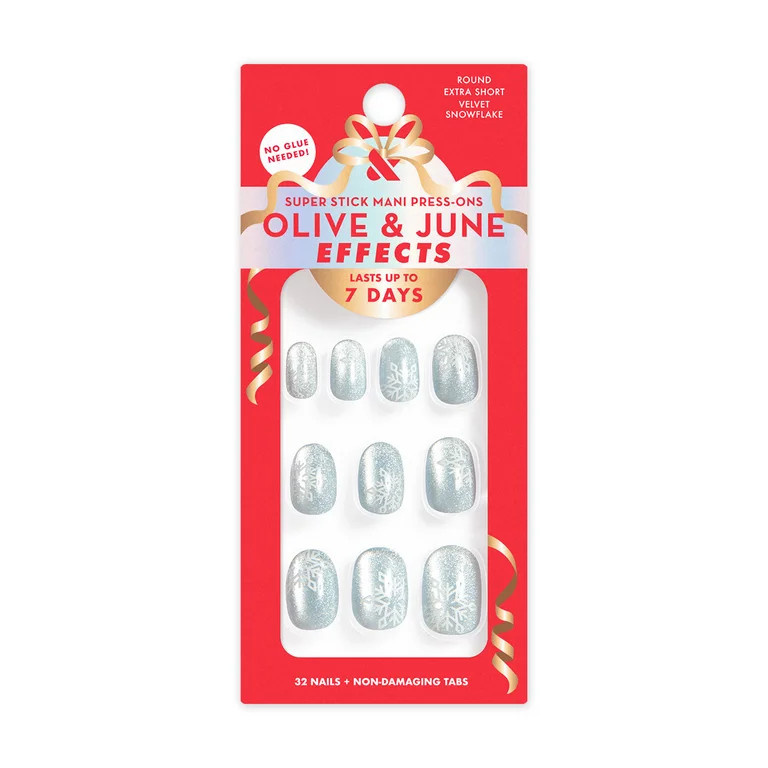 Olive & June Super Stick Effects Velvet Snowflake, Extra Short, Round - Walmart.com | Walmart (US)