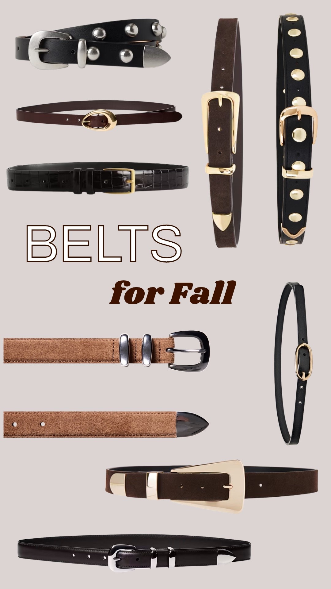 Belts for Fall - suede belts, croc belts, brown belts, studded belst

#LTKStyleTip #LTKFindsUnder100 #LTKSeasonal