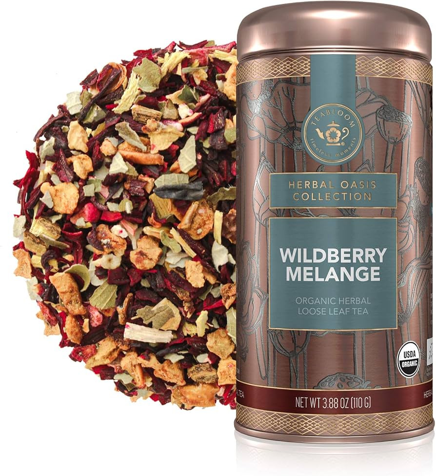 Teabloom Organic Herbal Tea, Wildberry Mélange Loose Leaf Tea, Berry Flavor Herbal Tea, USDA Org... | Amazon (US)