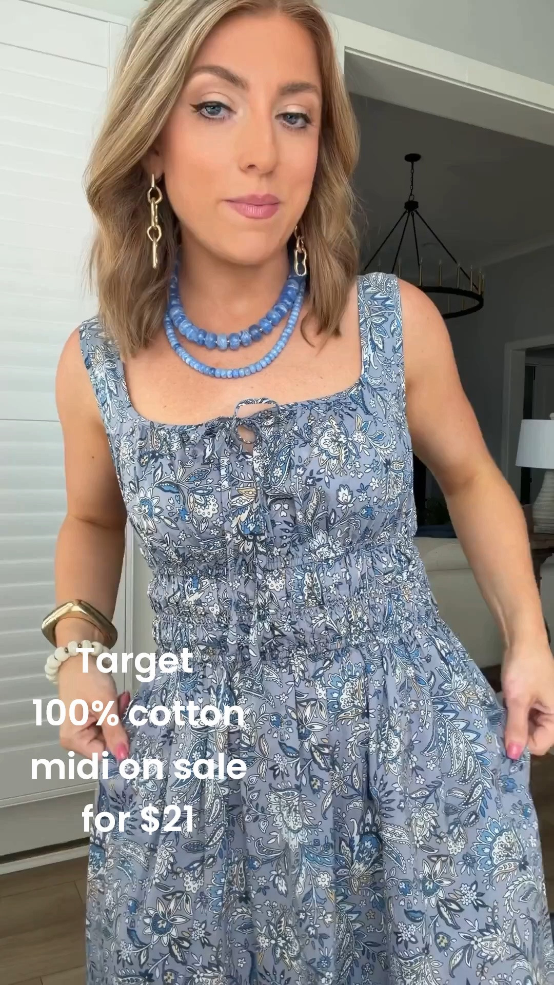 This beautiful floral midi is giving boutique vibes without the boutique price! 💙 The smocked waist creates such a flattering fit, and the soft blue floral print is timeless. It’s one of those dresses you can dress up or down, and it’s currently 40% OFF!

Perfect for church, family photos, baby showers, brunch, or everyday summer wear.

#targetstyle #targetfinds #targetfashion #floraldress #mididress #summerstyle #affordablefashion #churchoutfit #femininestyle #ootd #budgetfashion #everydaystyle #targetdeal #styleinspiration #summerfashion

#LTKootd #LTKSaleAlert #LTKPetite