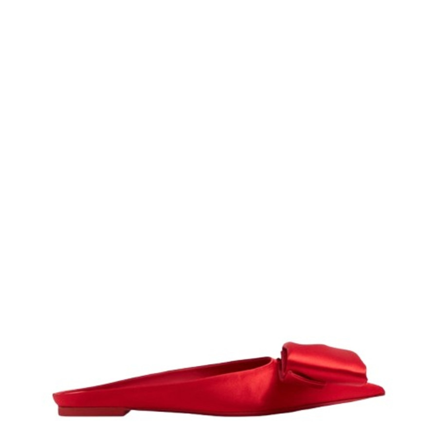 Ferragamo Asymmetric-Bow Satin Mules | Jomashop.com & JomaDeals.com