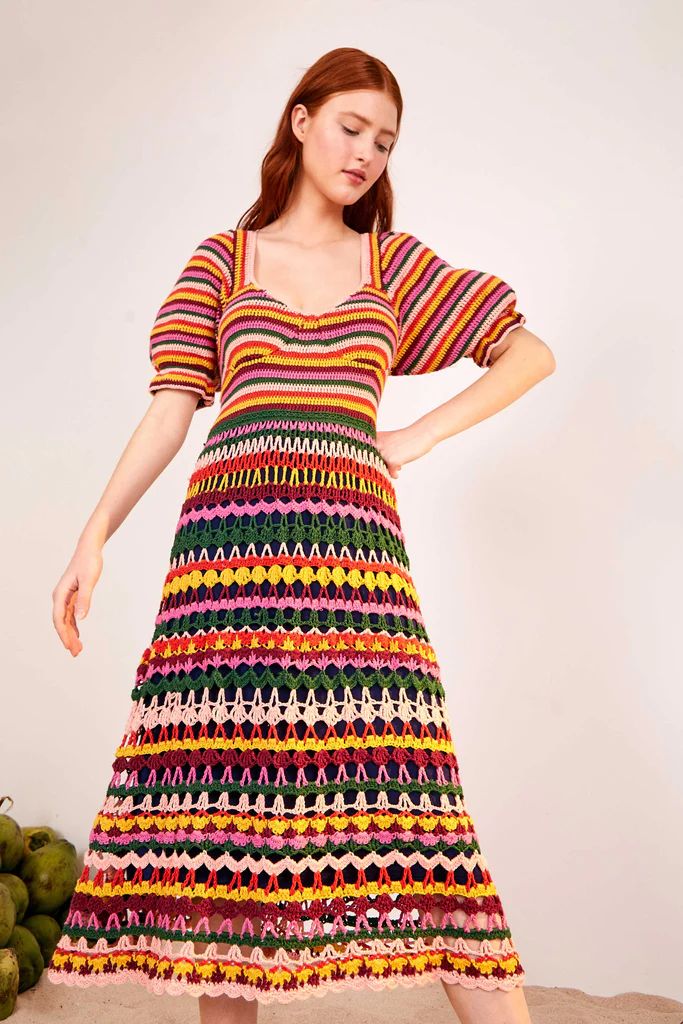 CROCHET MIDI DRESS | FarmRio