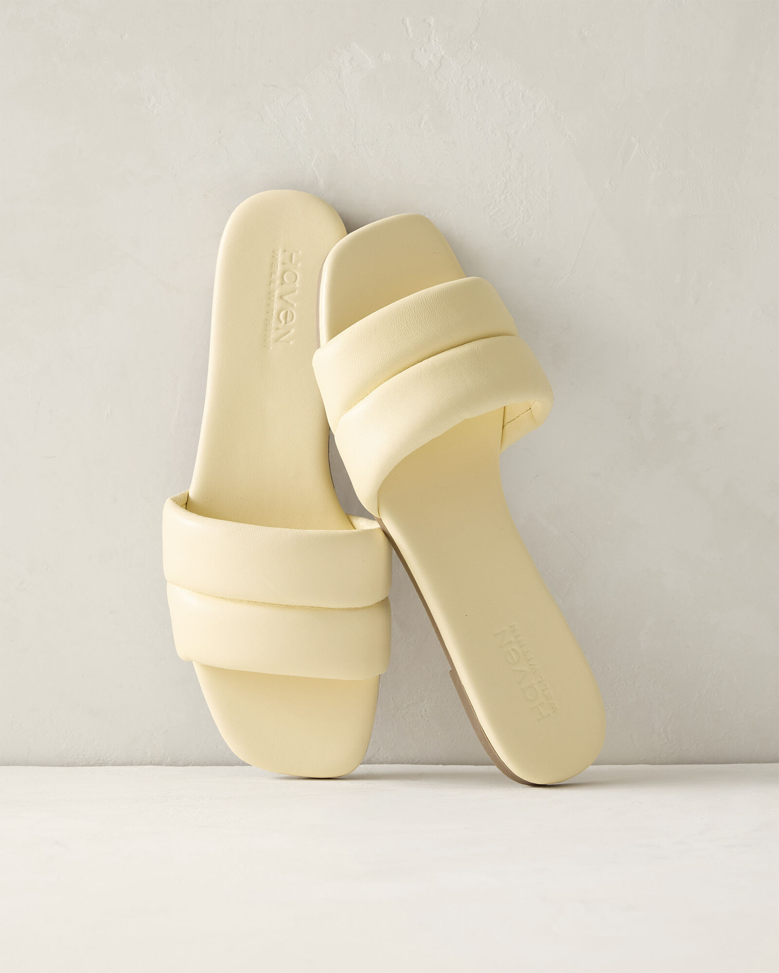 Quilted Leather Slides | Haven Well Within