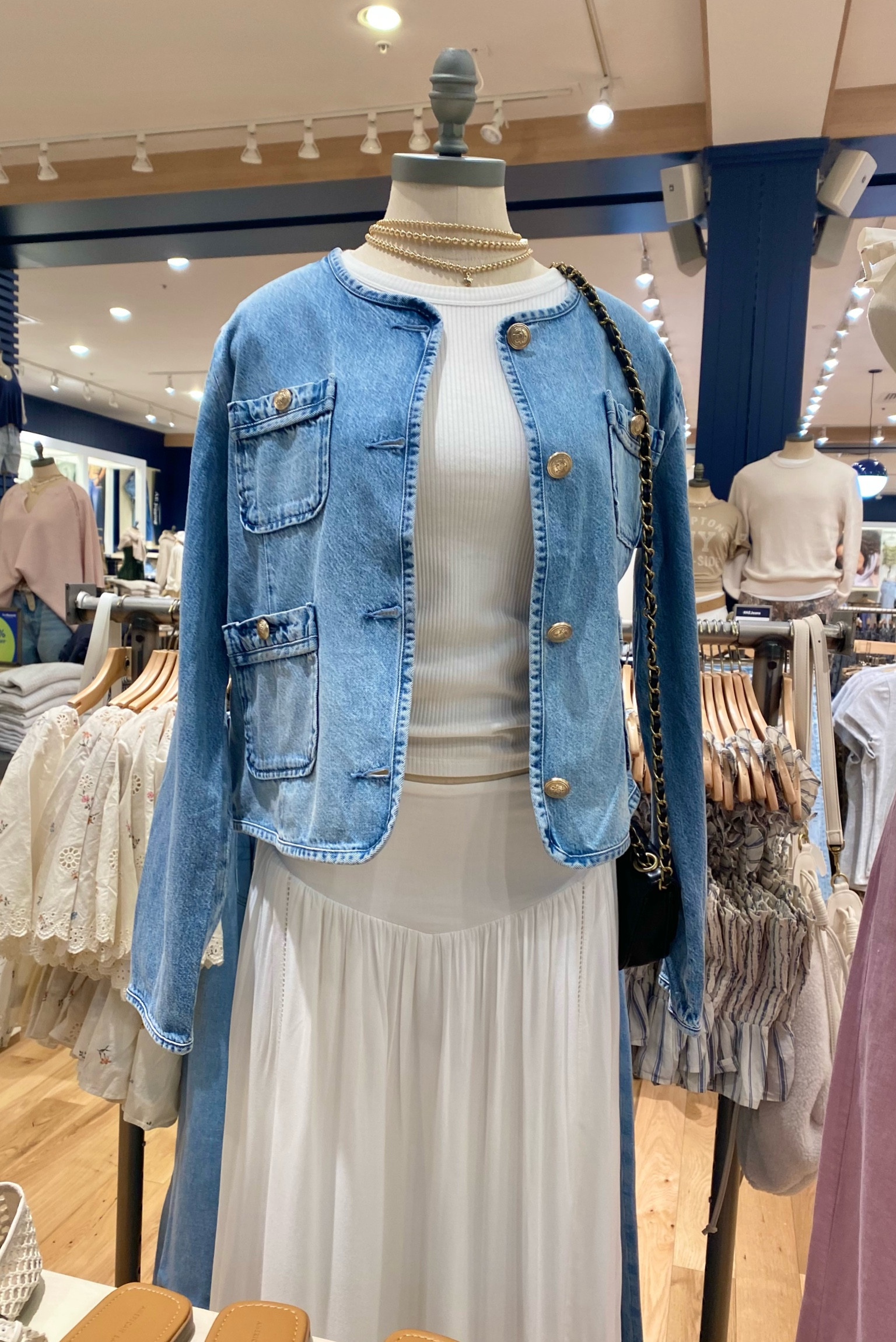 Loving all the Spring outfit inspo!  Check out how cute this denim jacket is paired with a basic white tee and white flowy maxi skirt. 

springtime, day date, teacher style, church outfit, everyday look, mom style, bump style

#LTKStyleTip #LTKMidsize #LTKBump