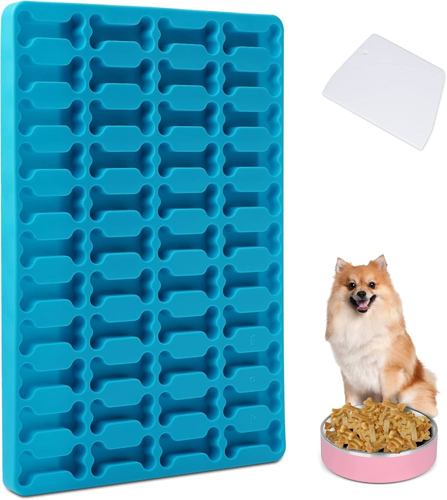 Dog Treat Molds, Silicone Dog Bone Molds for Treats, 44 Big Bone Shaped Cavities, Food Grade Sili... | Amazon (US)