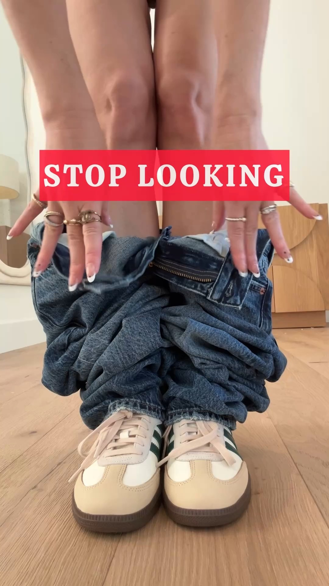 Part 1- These are the best jeans for sneakers. Any style with an opening between 15” and 17”

Size down in the non stretch style I’m wearing unless you like a baggy fit. I’m 5’4” and wearing a 25 regular but can take down for a better fit. 