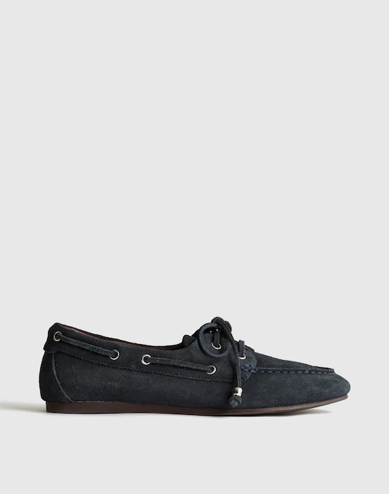 The Jamie Boat Shoe in Suede | Madewell
