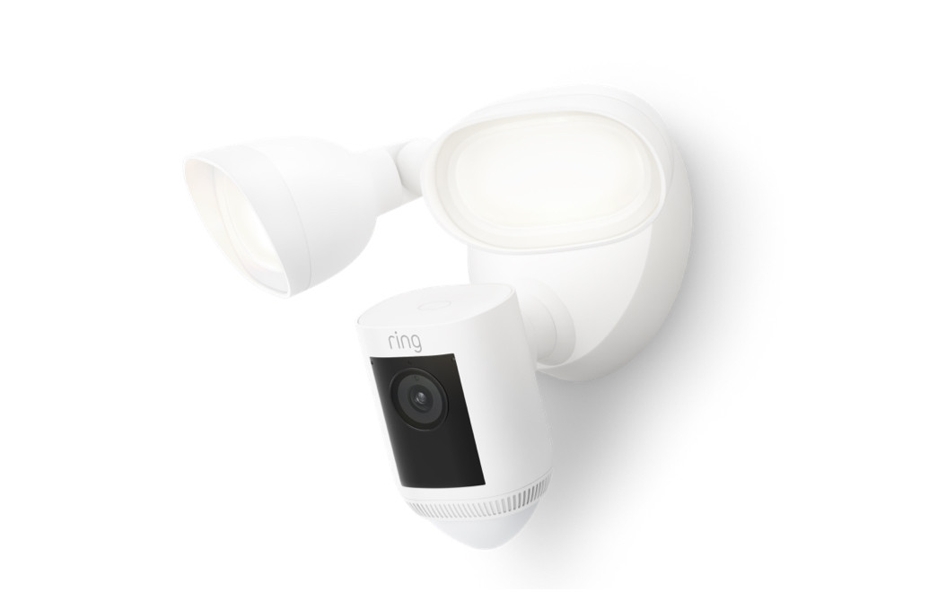 Ring Floodlight Cam Wired Pro with Bird’s Eye View and 3D Motion Detection, White | Amazon (US)