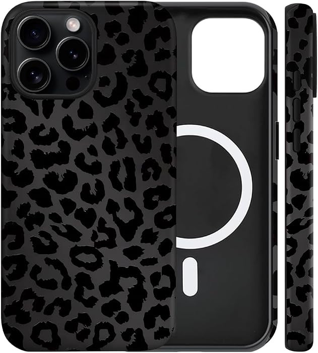 Magnetic for iPhone 16 Pro Cute Cheetah Print Phone Case, Black | Amazon (CA)