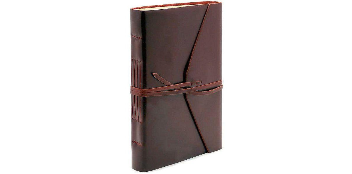 Bombay Brown Leather Journal with Tie 6" x 8.5" by Barnes & Noble | Macy's