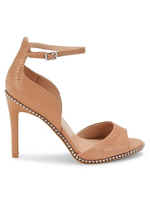 ​Jessika Snake-Embossed Leather Stiletto Sandals | Saks Fifth Avenue OFF 5TH
