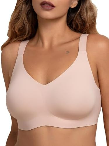 COMFELIE Wireless Seamless Support Bralette Ultra-Comfort Sleep T-Shirt Bra for Large Breasts | Amazon (US)