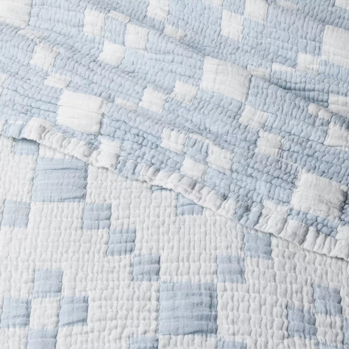 3pc Matelasse Quilt and Shams Set Patchwork Blue - Threshold™ | Target